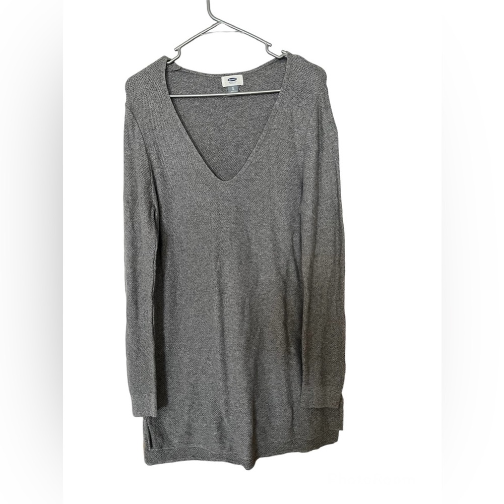Gray Tunic length knit sweater dress size XL